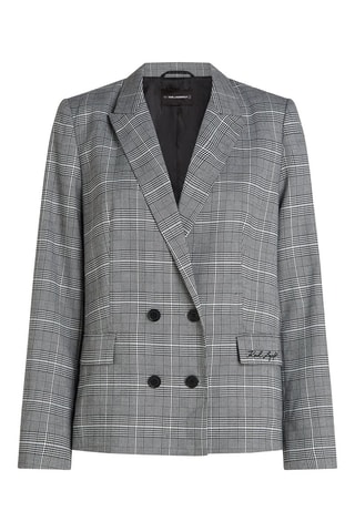 Blazer - Gris y blanco