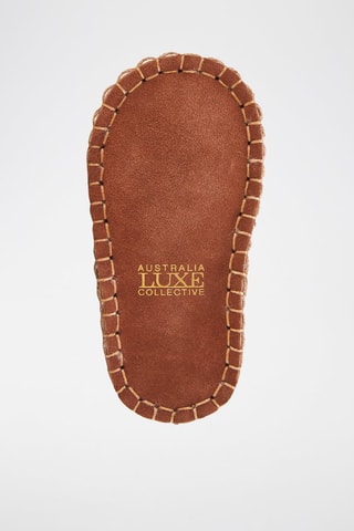 Patucos forrados de piel ovina - Dorado