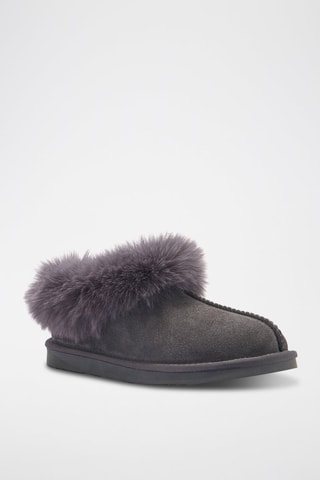 Socas em couro de carneiro - Cinzento