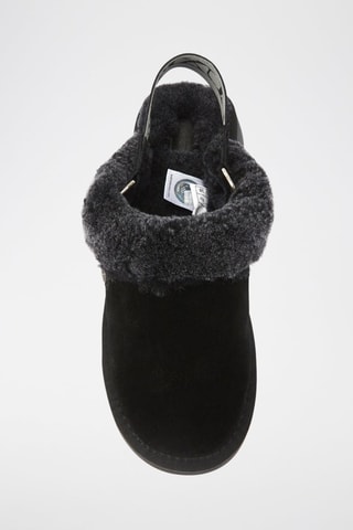 Sandali platform in pelle di montone - Nero