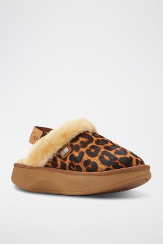 Sandali platform in pelle di montone - Marrone