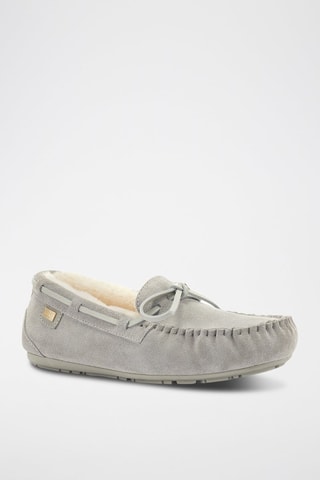 Scarpe da barca in pelle di montone - Grigio