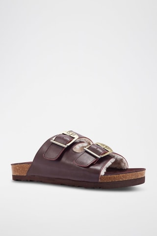 Sandali in pelle di montone - Marrone