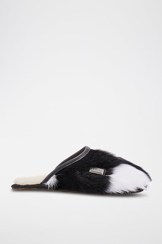 Mules em couro de carneiro - Preto