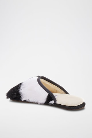 Mules em couro de carneiro - Preto