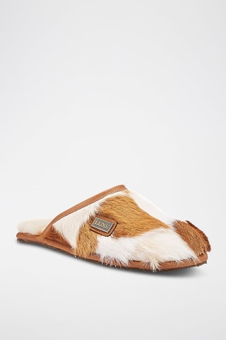 Mules em pelo de cabra e carneiro - Castanho