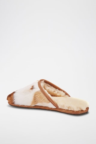 Mules em pelo de cabra e carneiro - Castanho