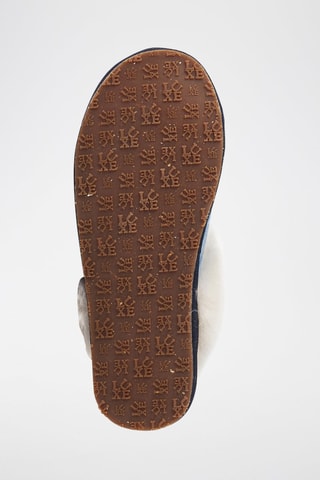 Mules em couro de carneiro - Azul-claro