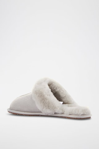 Mules em couro de carneiro - Cinzento-claro