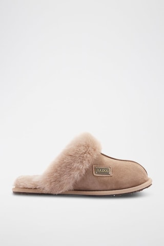 Mules em couro de carneiro - Bege