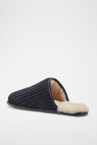 Zapatillas de casa de terciopelo - Negro