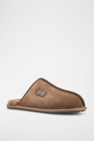 Zapatillas de casa de piel ovina - Marrón