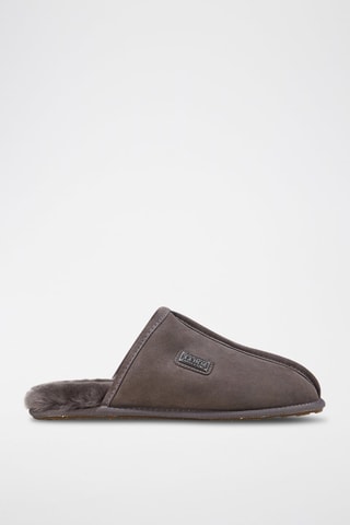 Zapatillas de casa de piel ovina - Gris