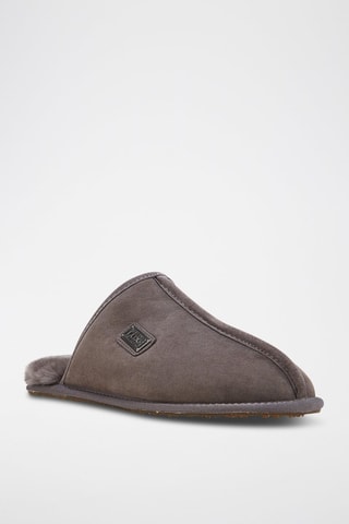 Zapatillas de casa de piel ovina - Gris