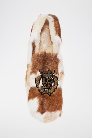 Mocasines de pelo caprino y ovino - Marrón