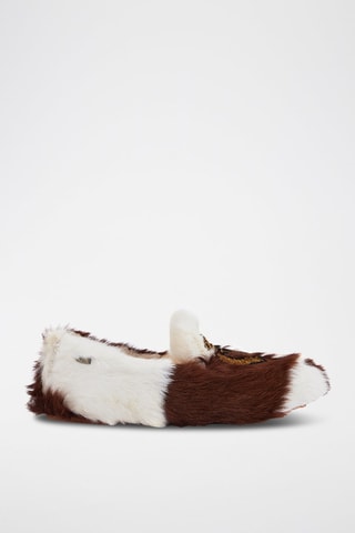 Mocasines de pelo caprino y ovino - Marrón