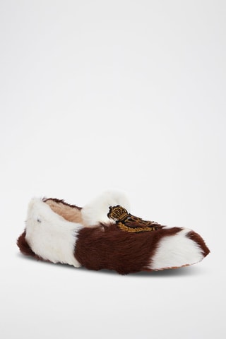 Mocasines de pelo caprino y ovino - Marrón