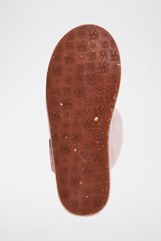 Pantufas em couro de carneiro Rosa