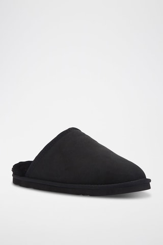 Zuecos forrados de piel ovina  - Negro