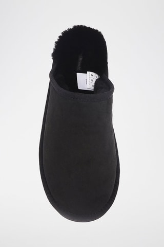 Zuecos forrados de piel ovina  - Negro