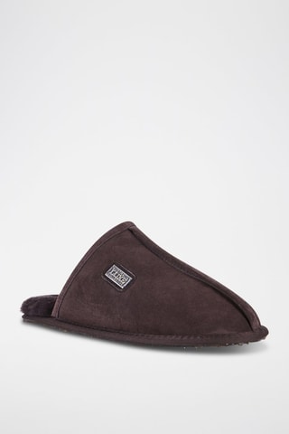 Zapatillas de casa forradas de piel ovina - Negro