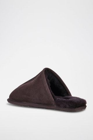 Zapatillas de casa forradas de piel ovina - Negro