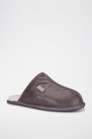 Zapatillas de casa forradas de piel ovina - Marrón