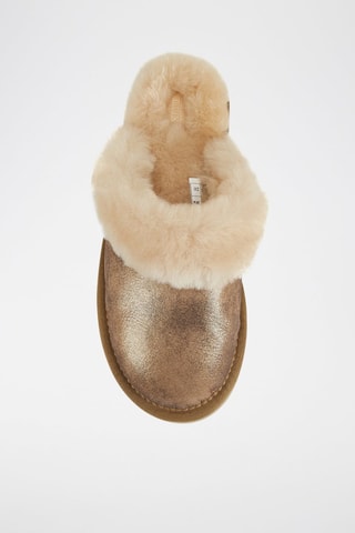 Zapatillas de casa de piel ovina forradas - Dorado
