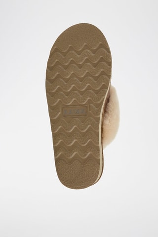 Zapatillas de casa de piel ovina forradas - Dorado