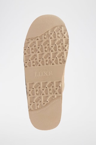 Zapatillas de casa forradas de piel ovina nobuk - Marrón claro