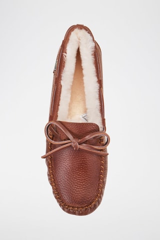 Scarpe da barca imbottite in pelle di montone - Marrone