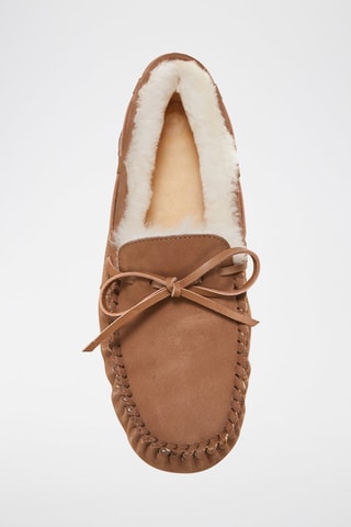 Scarpe da barca imbottite in pelle di montone - Marrone chiaro