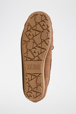 Scarpe da barca imbottite in pelle di montone - Marrone chiaro