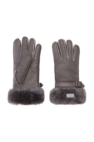 Guantes de piel ovina nobuk - Gris claro
