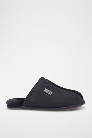 Sandalias de piel ovina forradas - Negro