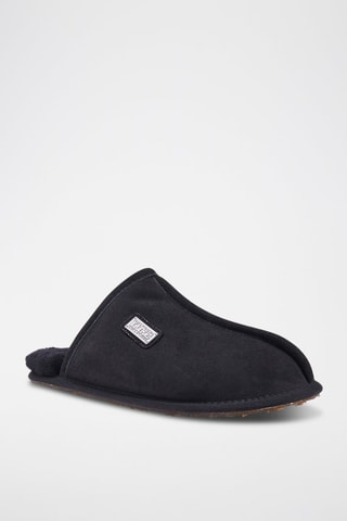 Sandalias de piel ovina forradas - Negro