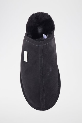 Sandalias de piel ovina forradas - Negro