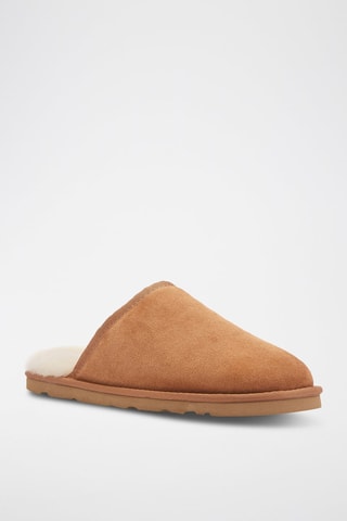 Sandalias de piel ovina forradas - Camel