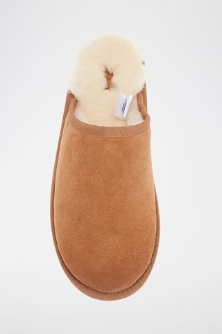 Sandalias de piel ovina forradas - Camel