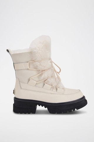 Botas de piel ovina - Beige