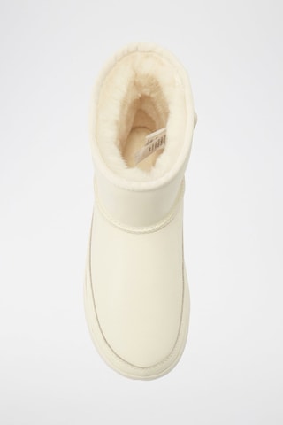 Botas de piel ovina con plataforma - Beige