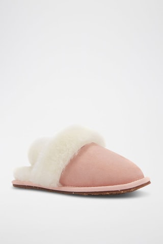 Zapatillas de casa de piel - Rosa