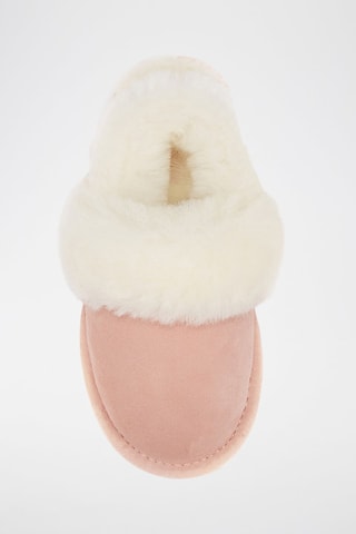 Zapatillas de casa de piel - Rosa