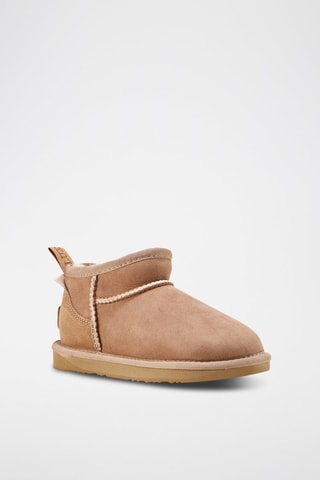 Botas de piel ovina nobuk forradas - Beige