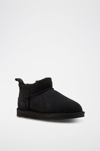 Botas de piel ovina nobuk forradas - Negro
