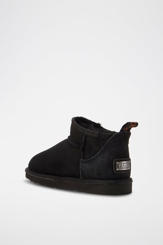 Botas de piel ovina nobuk forradas - Negro