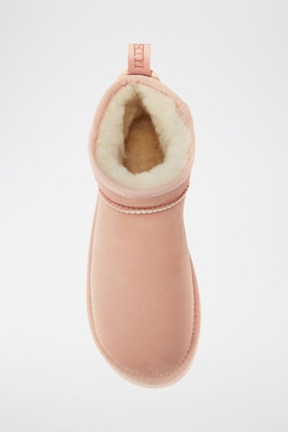 Botas de piel ovina con plataforma - Rosa