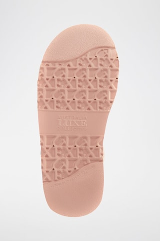 Botas de piel ovina con plataforma - Rosa