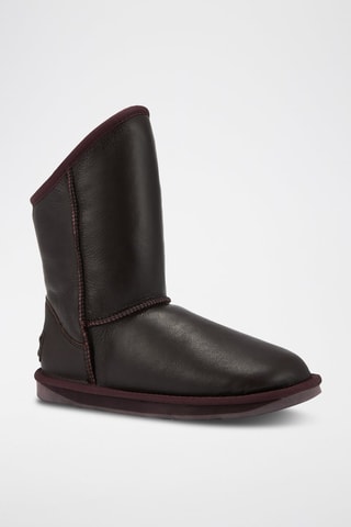 Stivali in pelle di montone - Marrone scuro