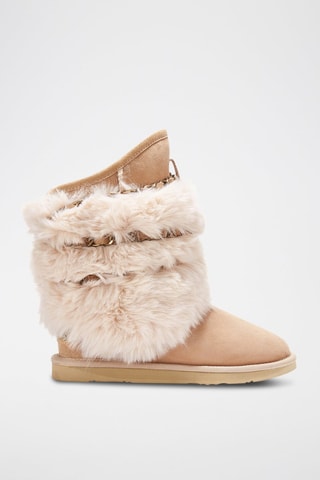 Botas de piel ovina - Beige